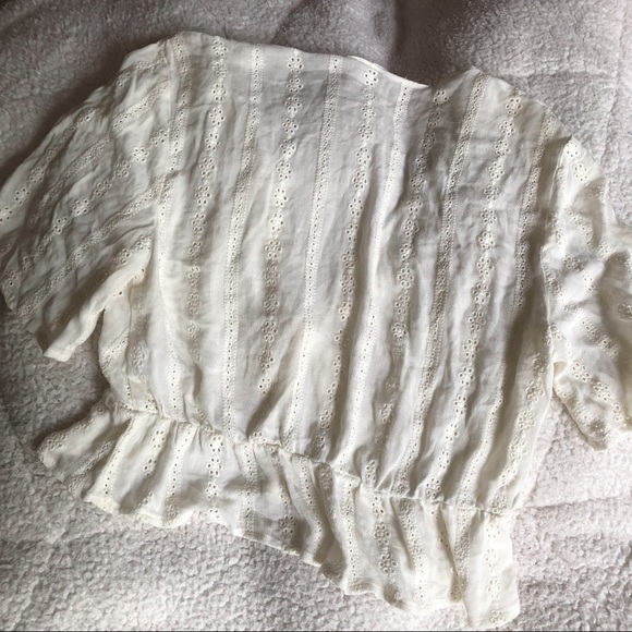 SOLD Lace ruffle tie crop top - Picture 8 of 8